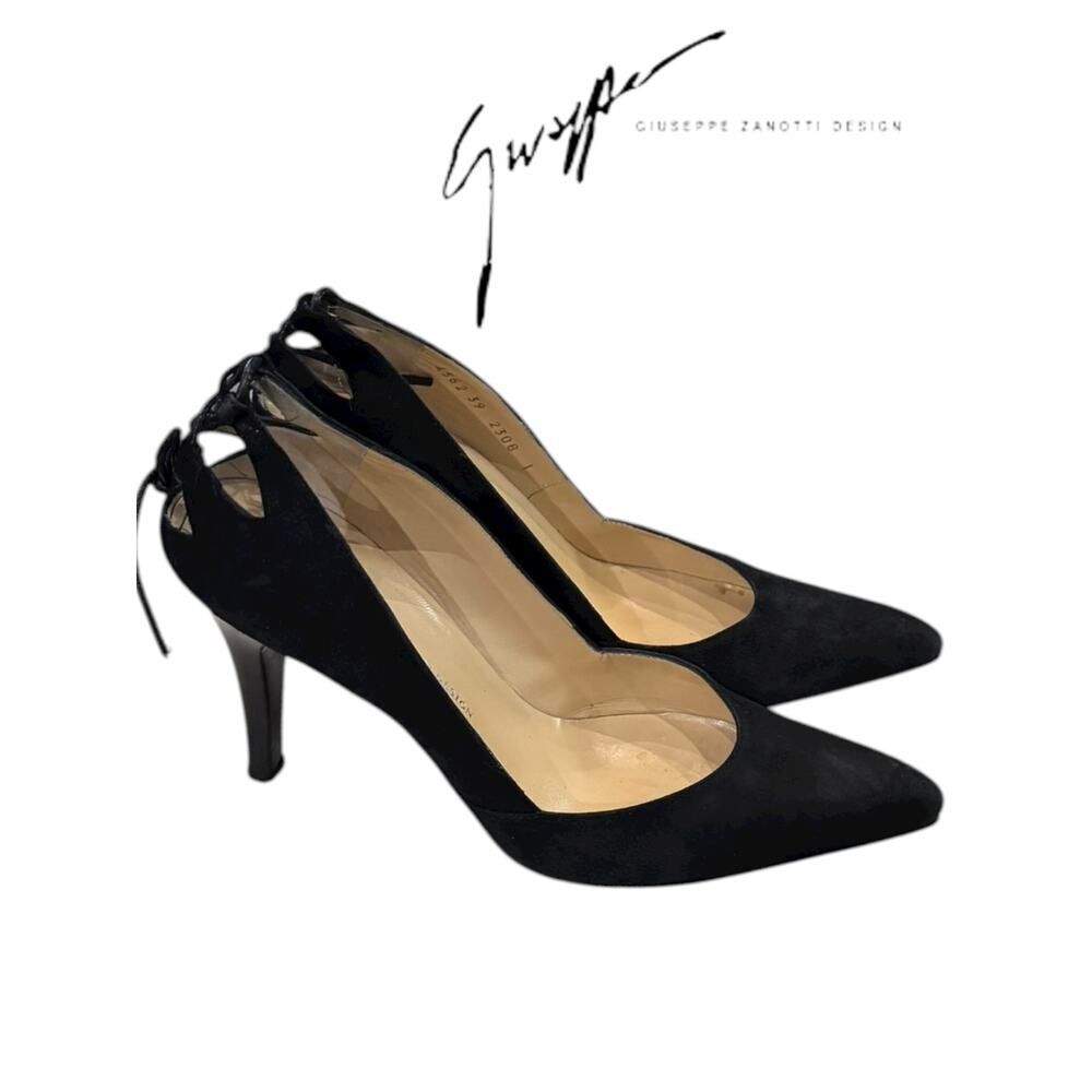 Giuseppe Zanotti Design Women's Black Suede Leather Pump Heels Size 9